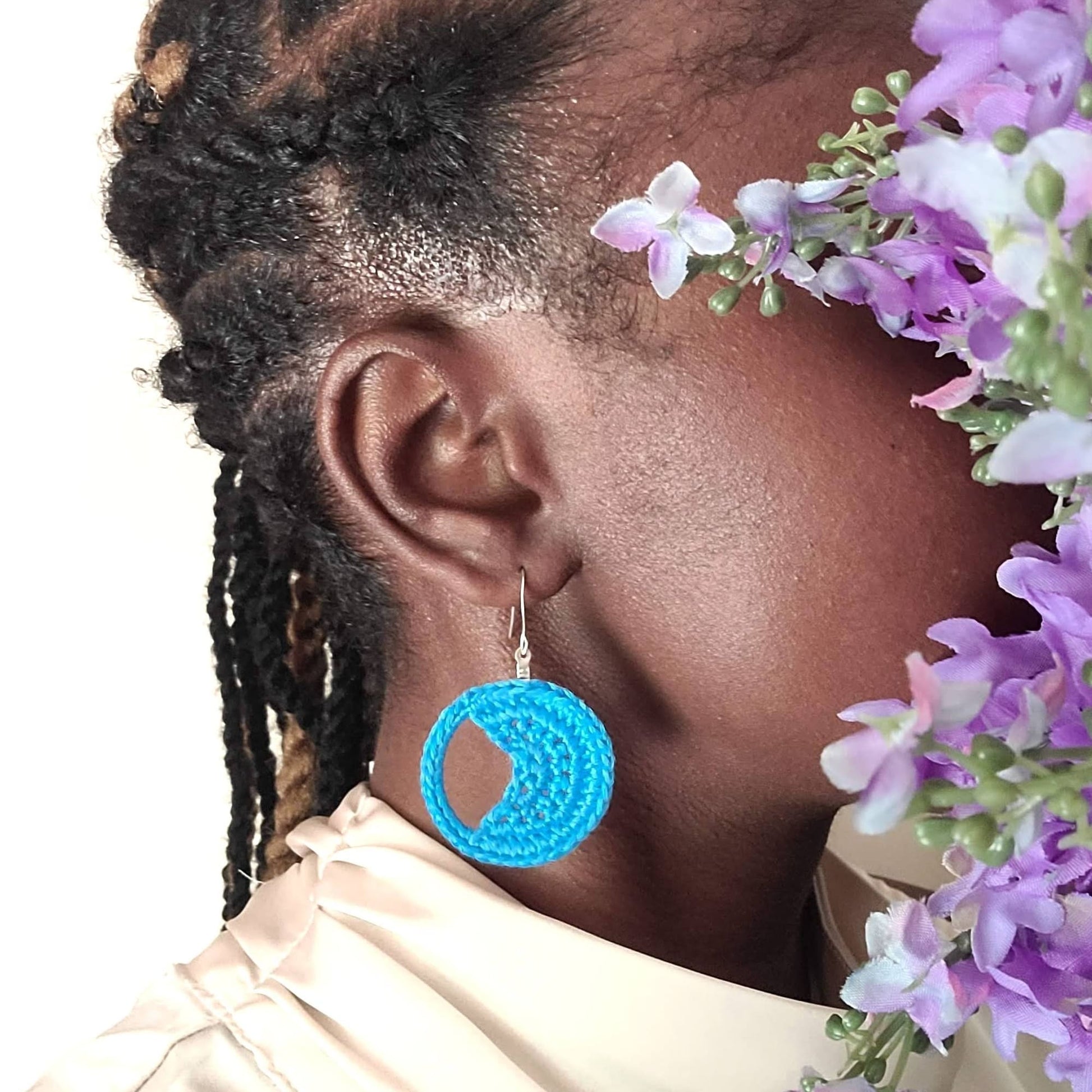 Crescent Moon Light Blue on Model