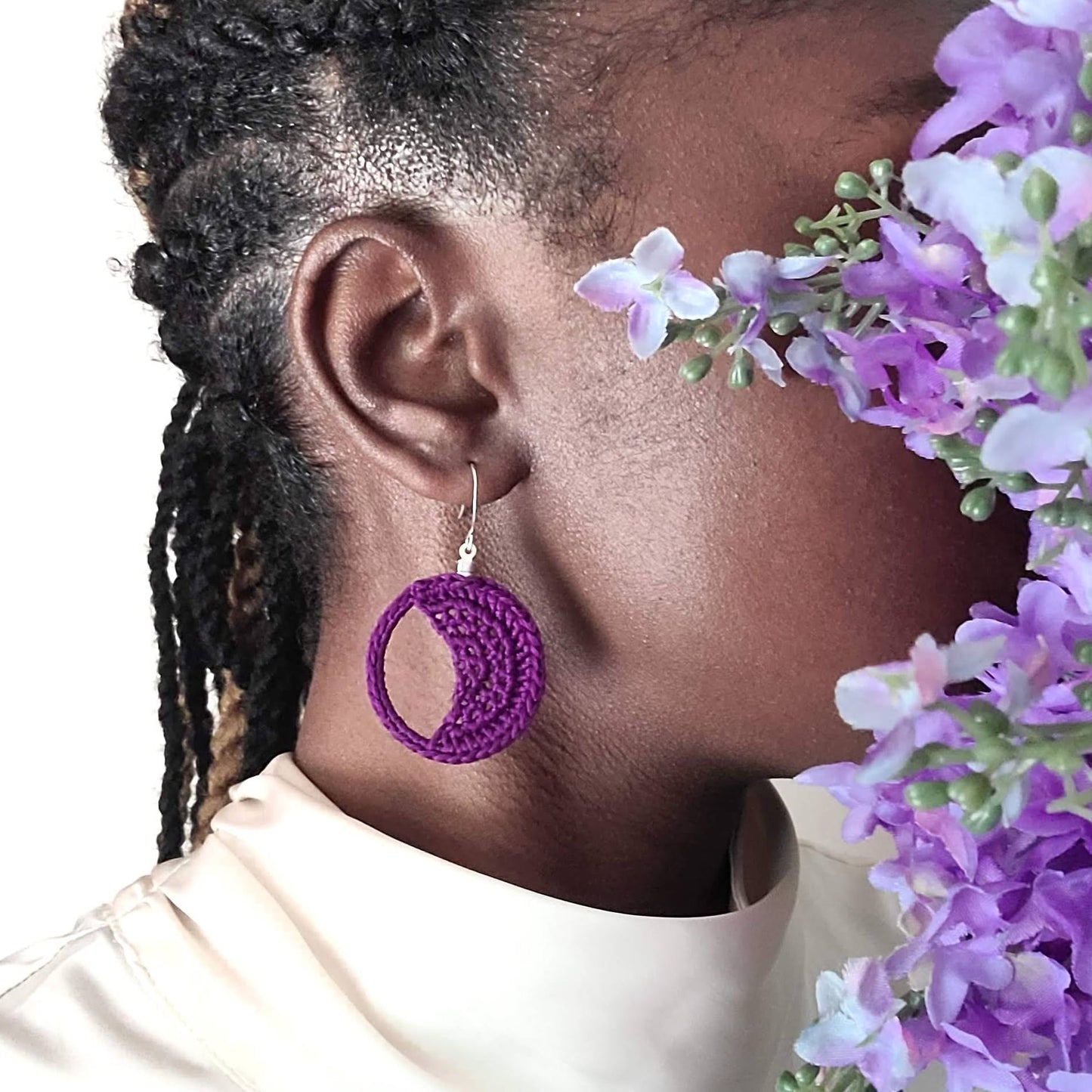 Crescent Moon Purple on Model