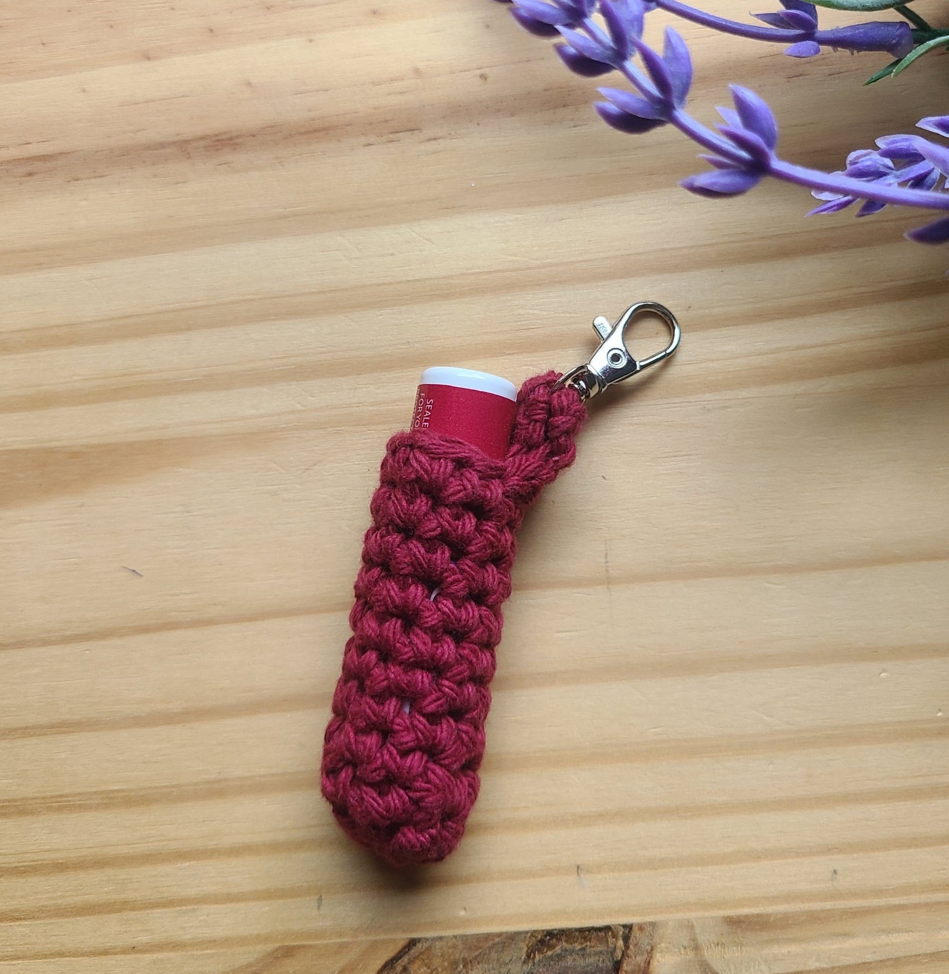 Maroon Chap Stick Holder