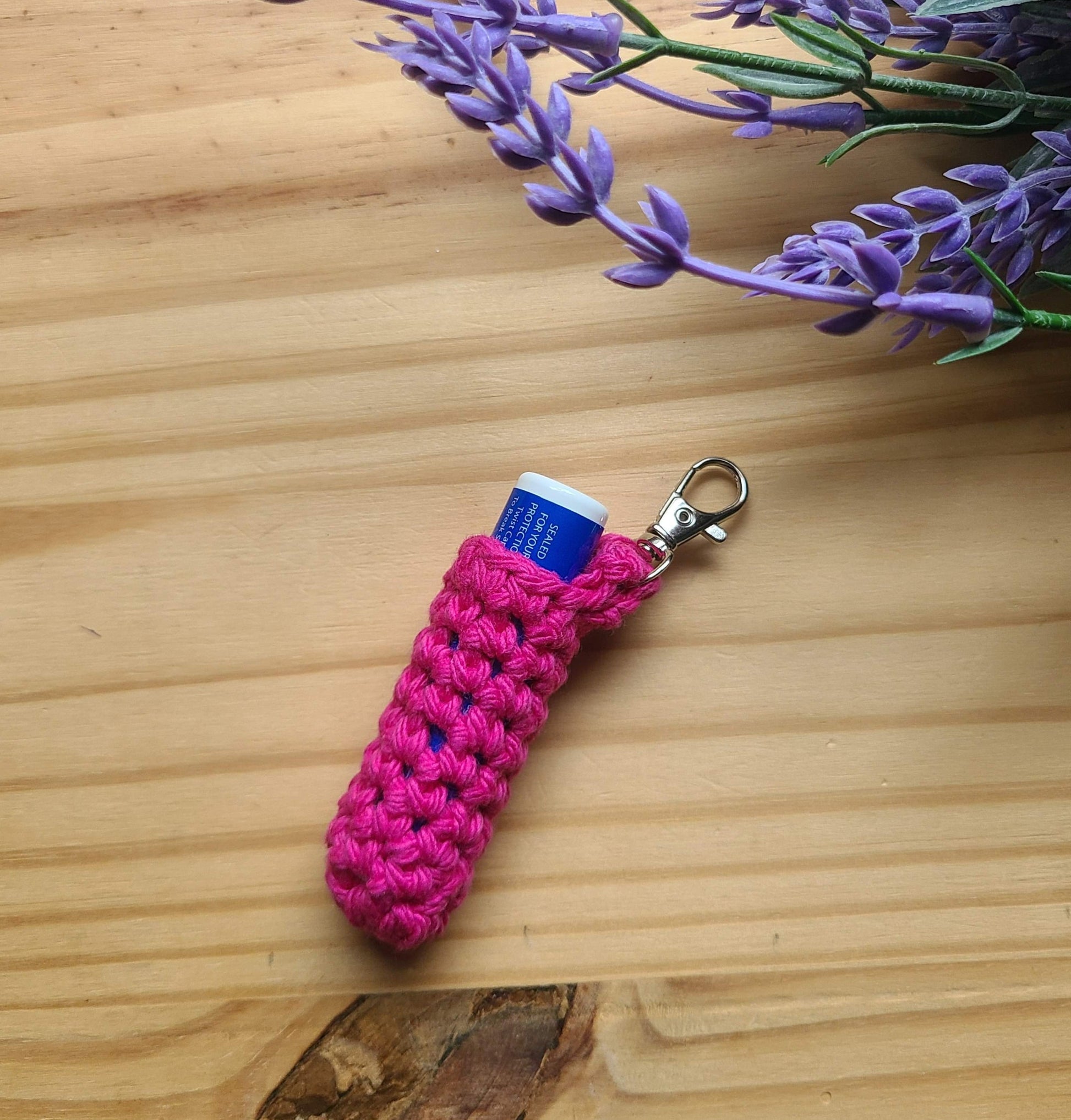 Dark Pink Chapstick Holder