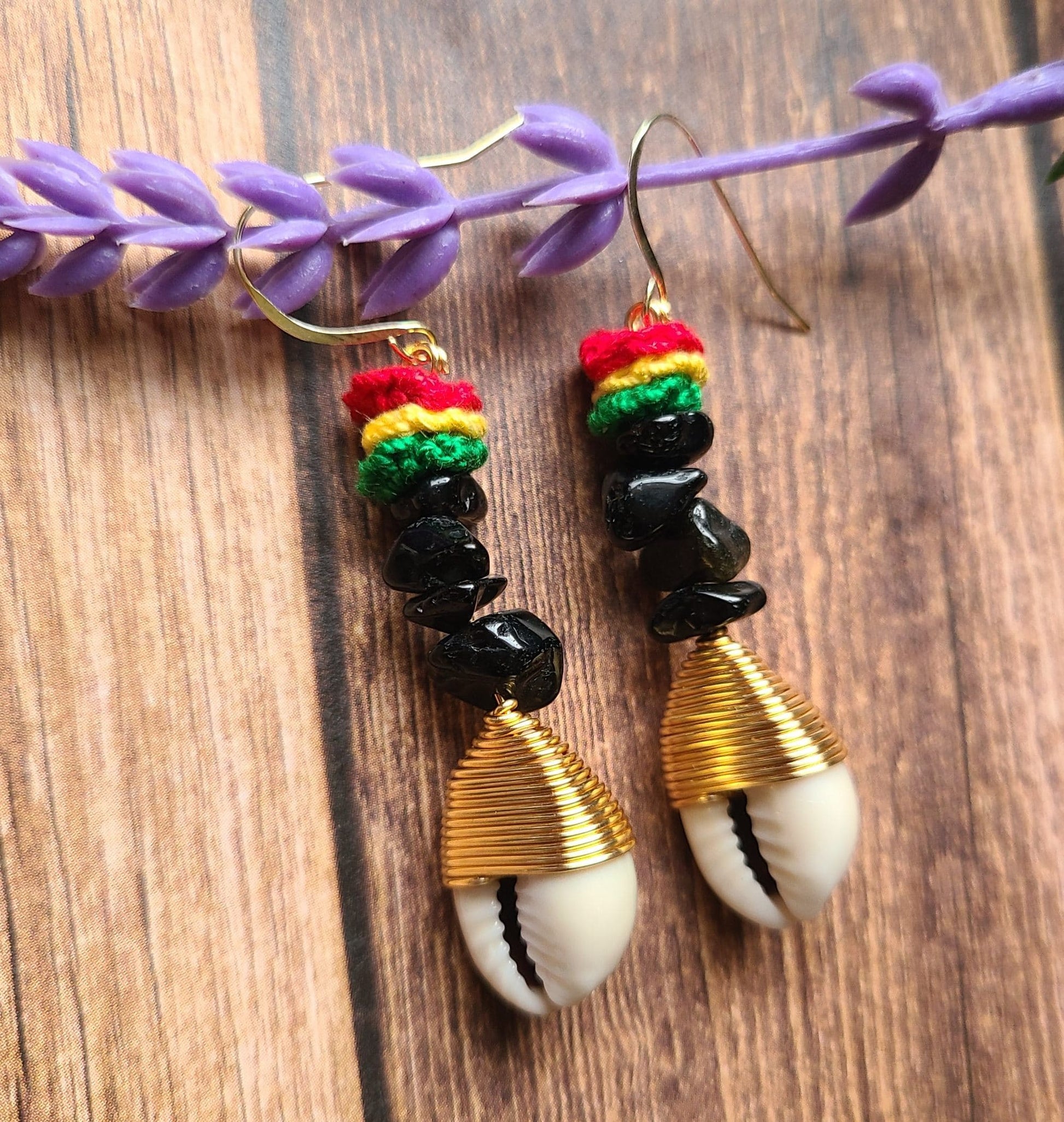 Black Jasper gemstone earrings
