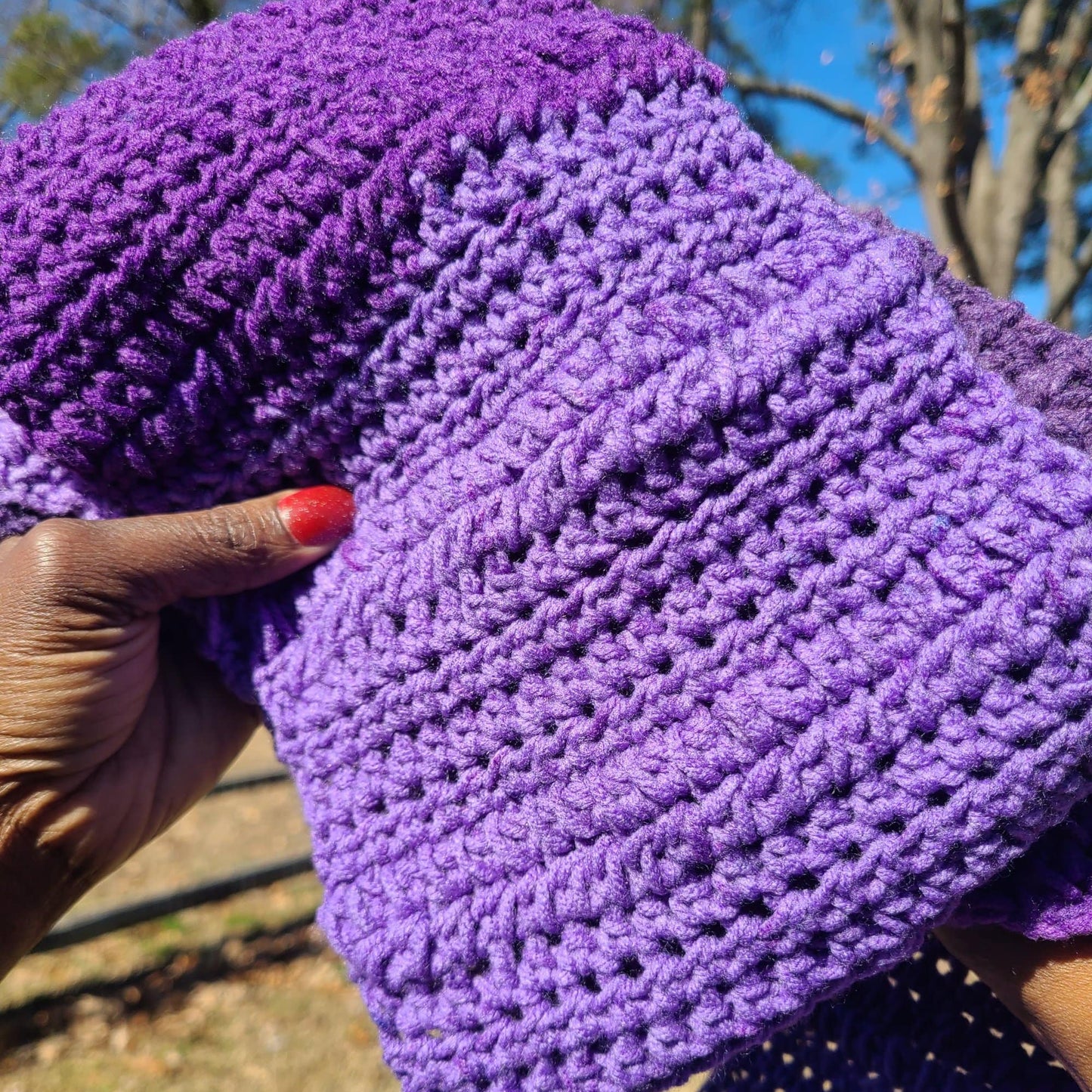 Long Purple Scarf
