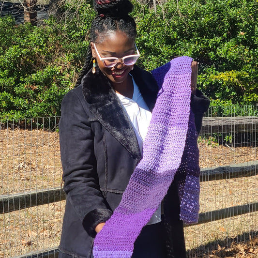 Purple scarf long