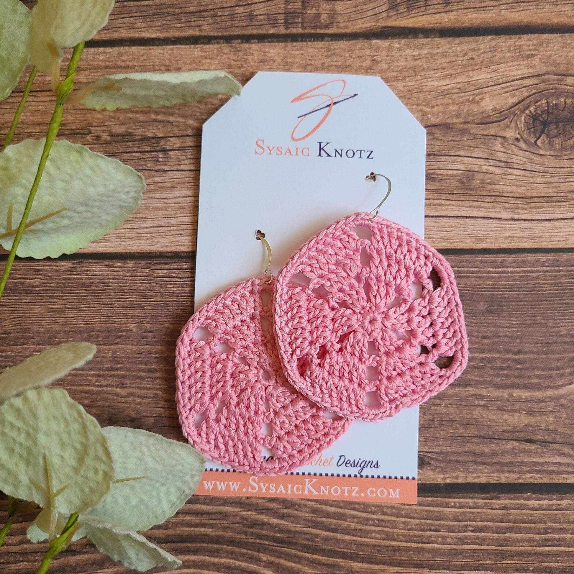 Pink Sand Dollar Earrings