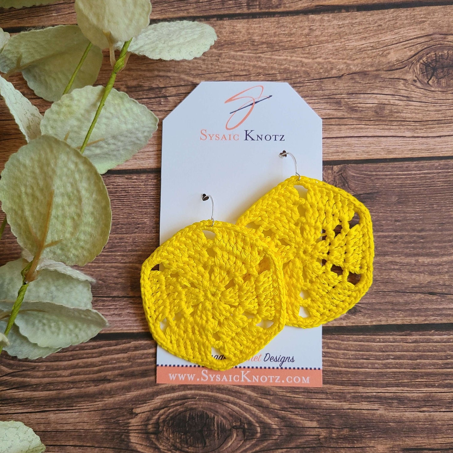Yellow Sand Dollar Earrings