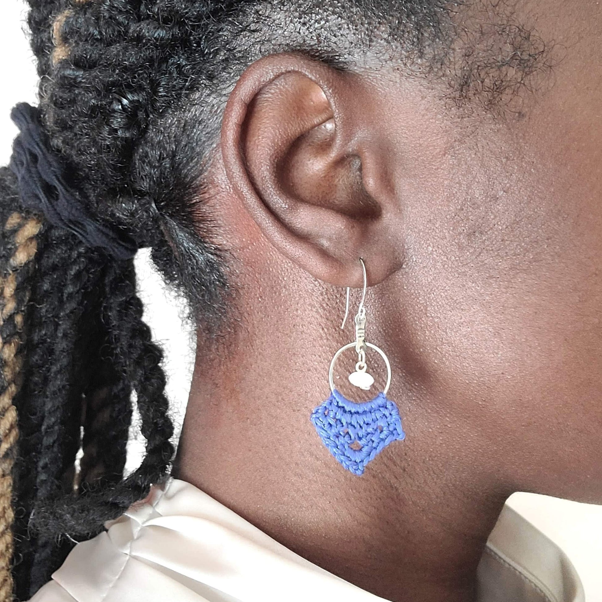 Light Blue Spear Boho Earrings