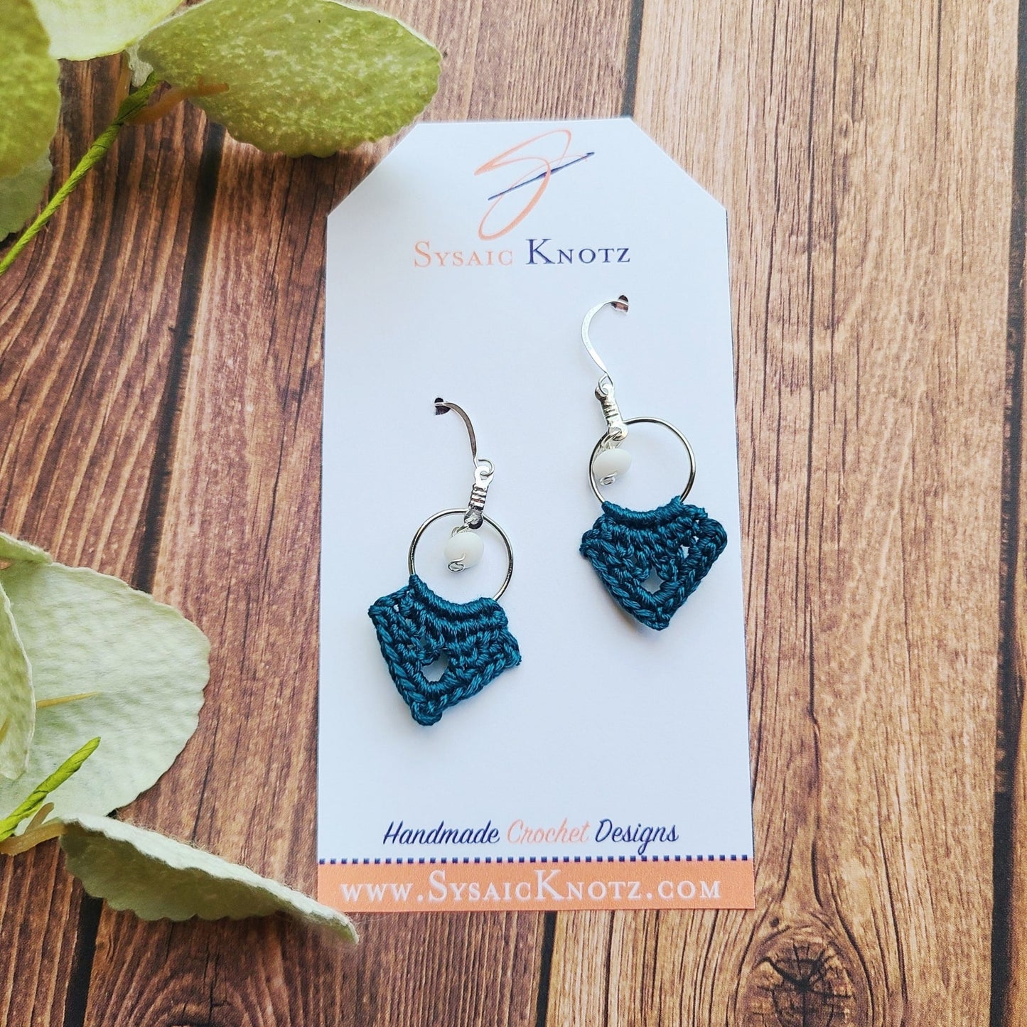 Spear Boho Earrings in Teal