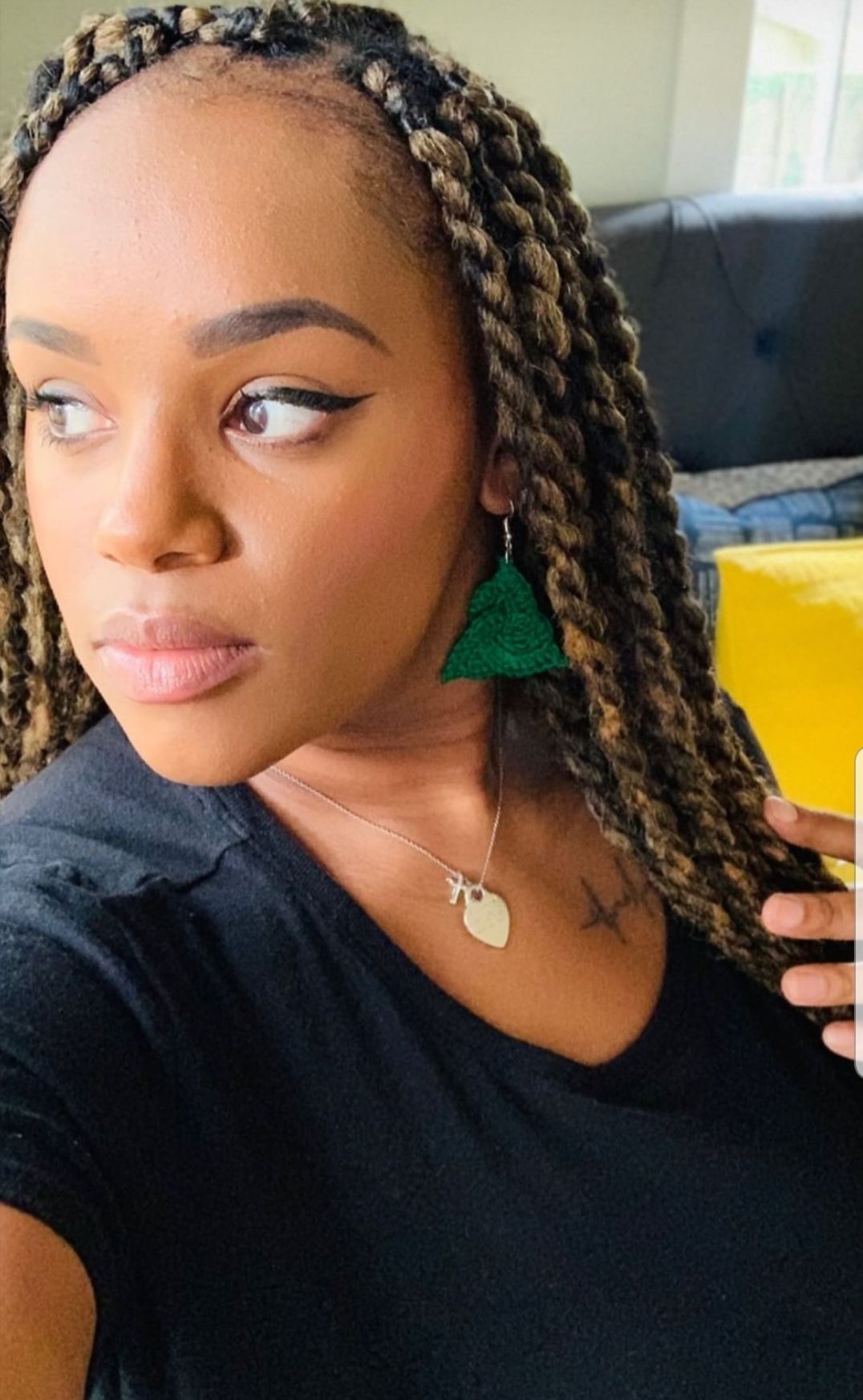 Green Celtic Knot Earrings