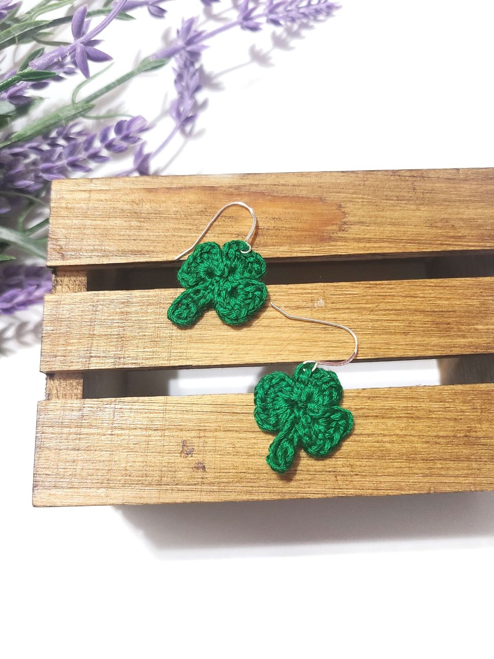 3 leaf clover earrings.