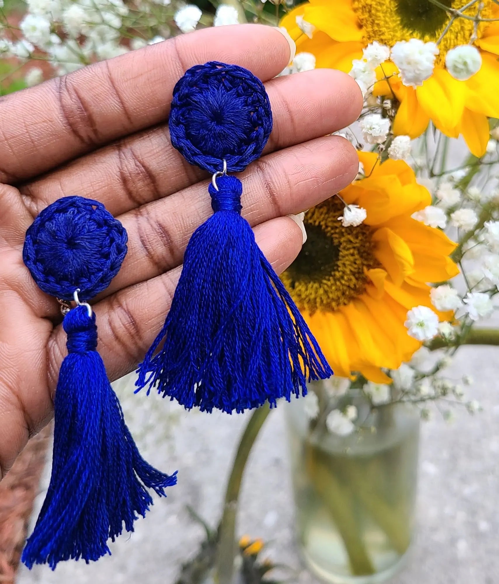 Circle Tassels Earrings SysaicKnotz