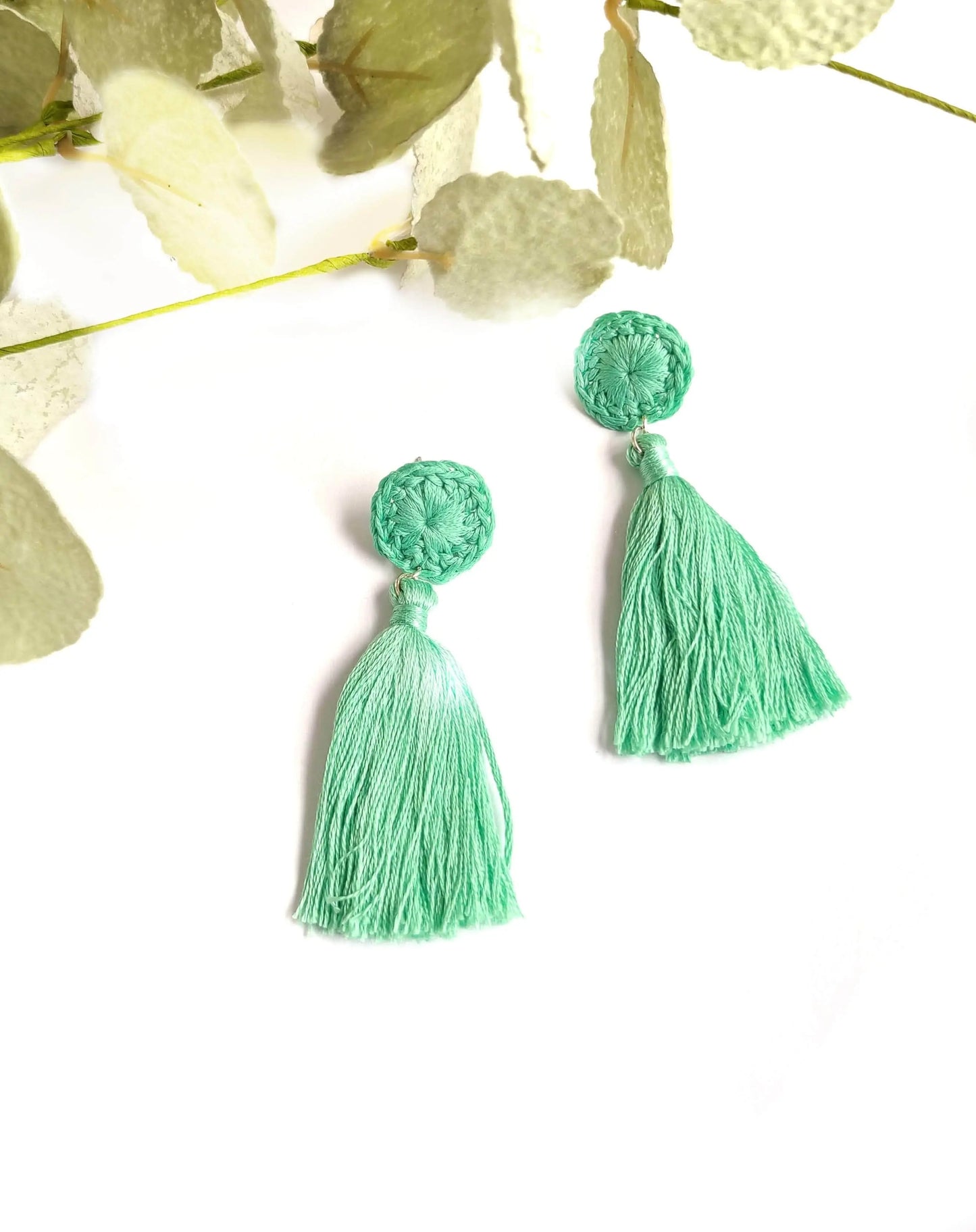 Circle Tassels Earrings SysaicKnotz