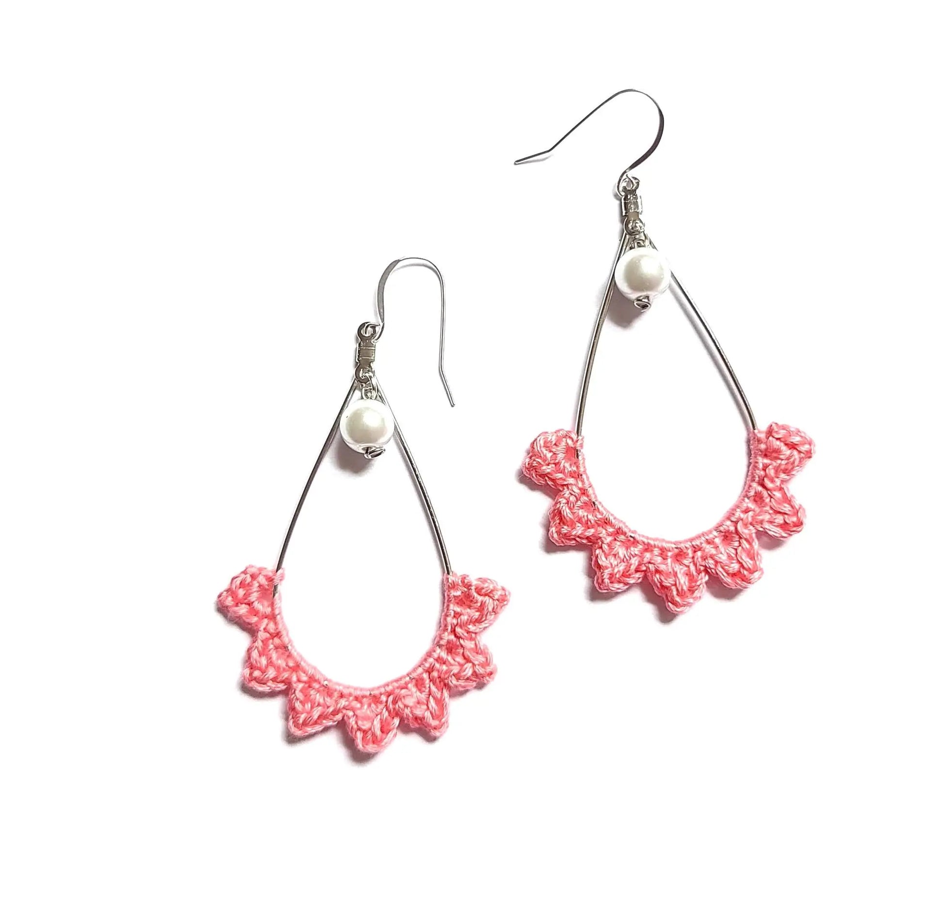 Tear drop Pearl Burst Earrings SysaicKnotz