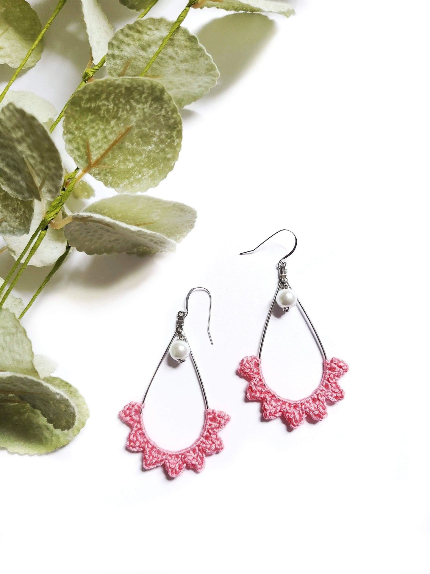Tear drop Pearl Burst Earrings SysaicKnotz