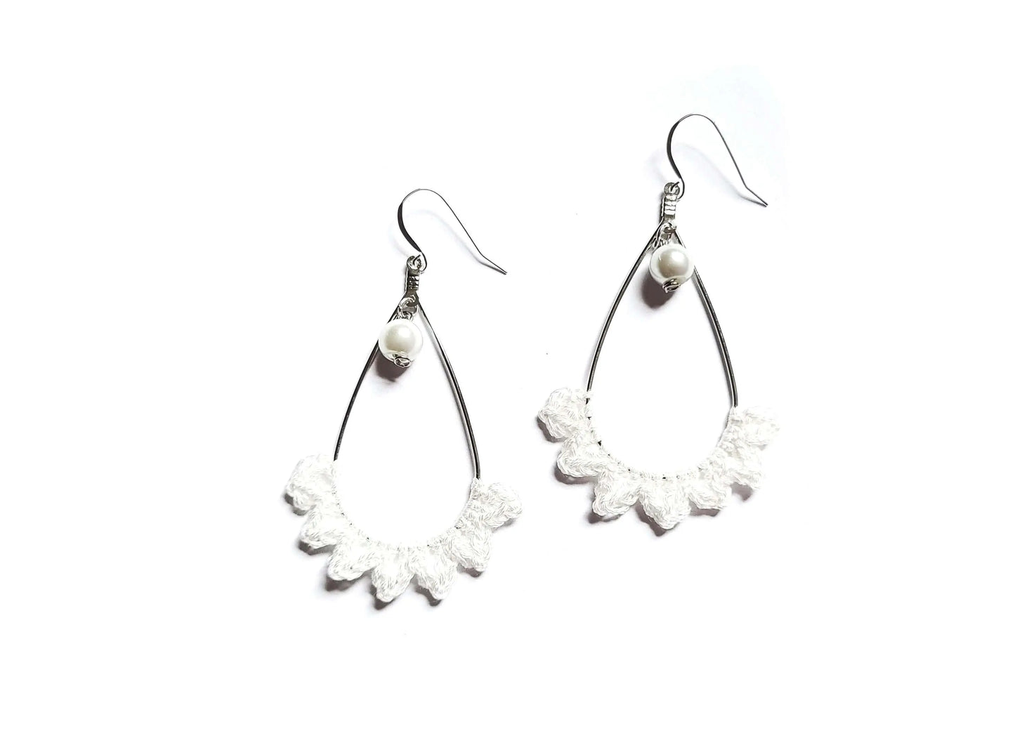 Tear drop Pearl Burst Earrings SysaicKnotz