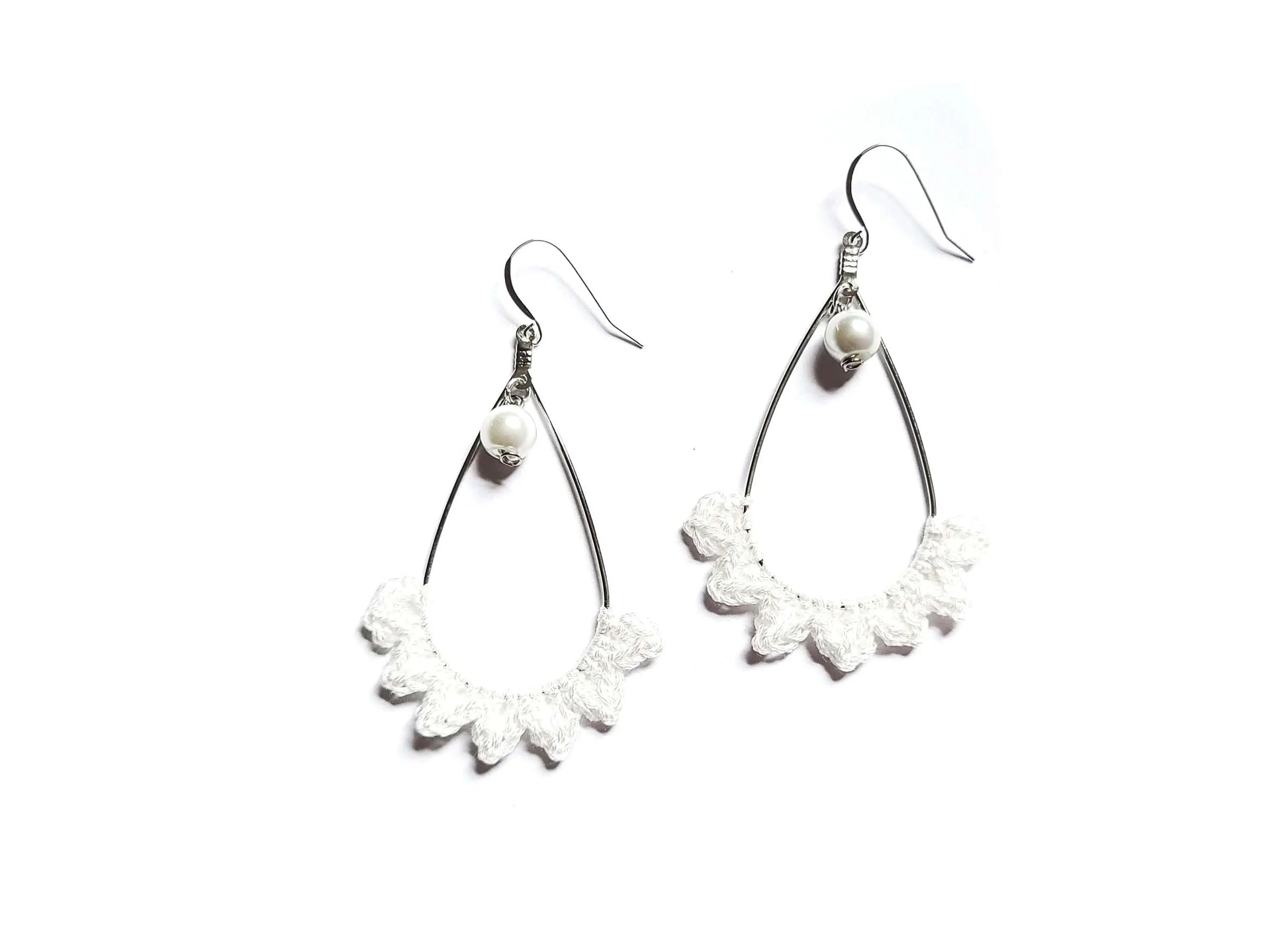 Tear drop Pearl Burst Earrings SysaicKnotz