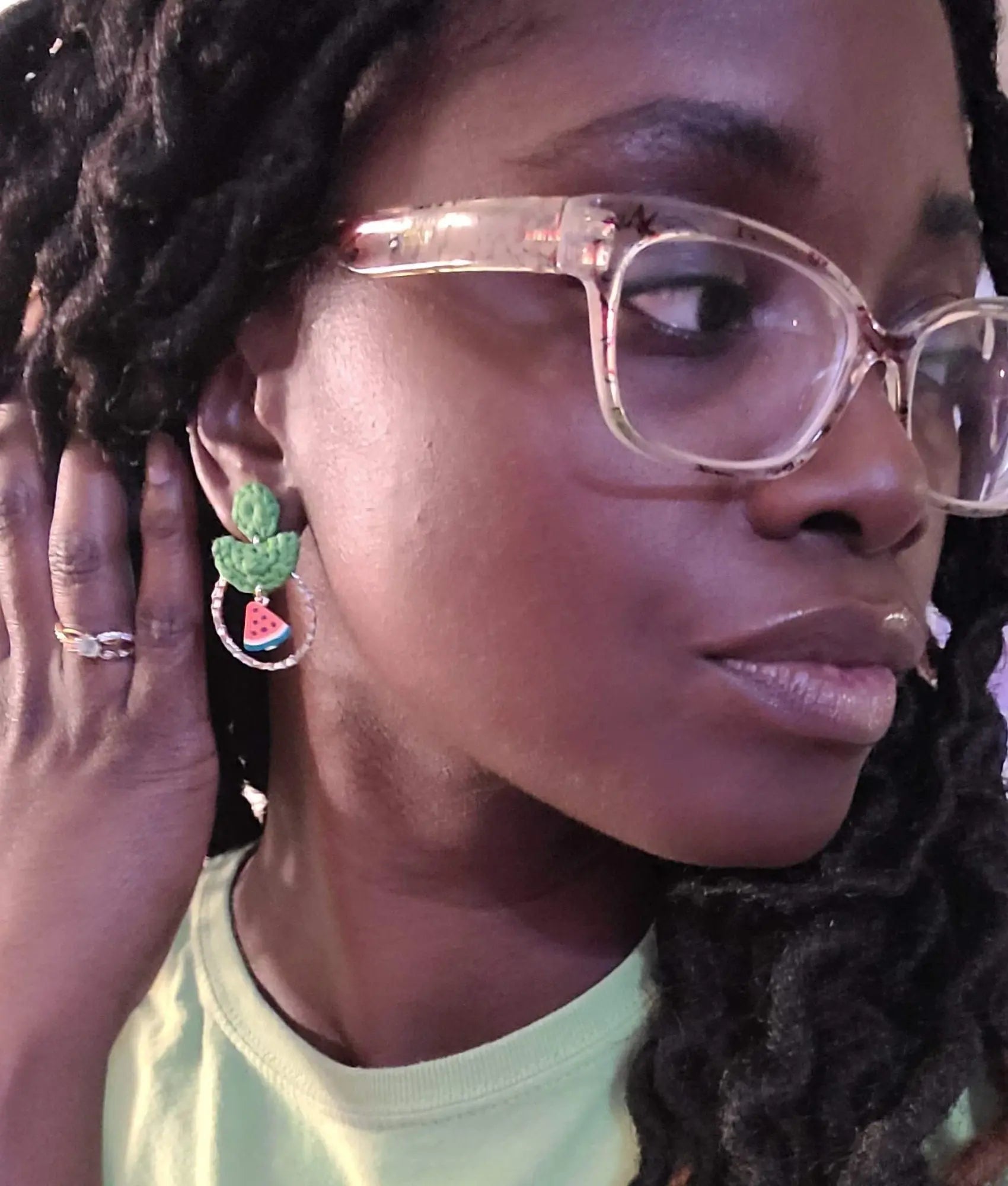 Watermelon Earrings SysaicKnotz