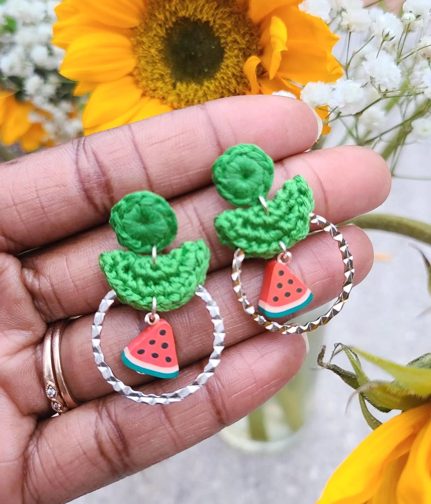 Watermelon Earrings SysaicKnotz