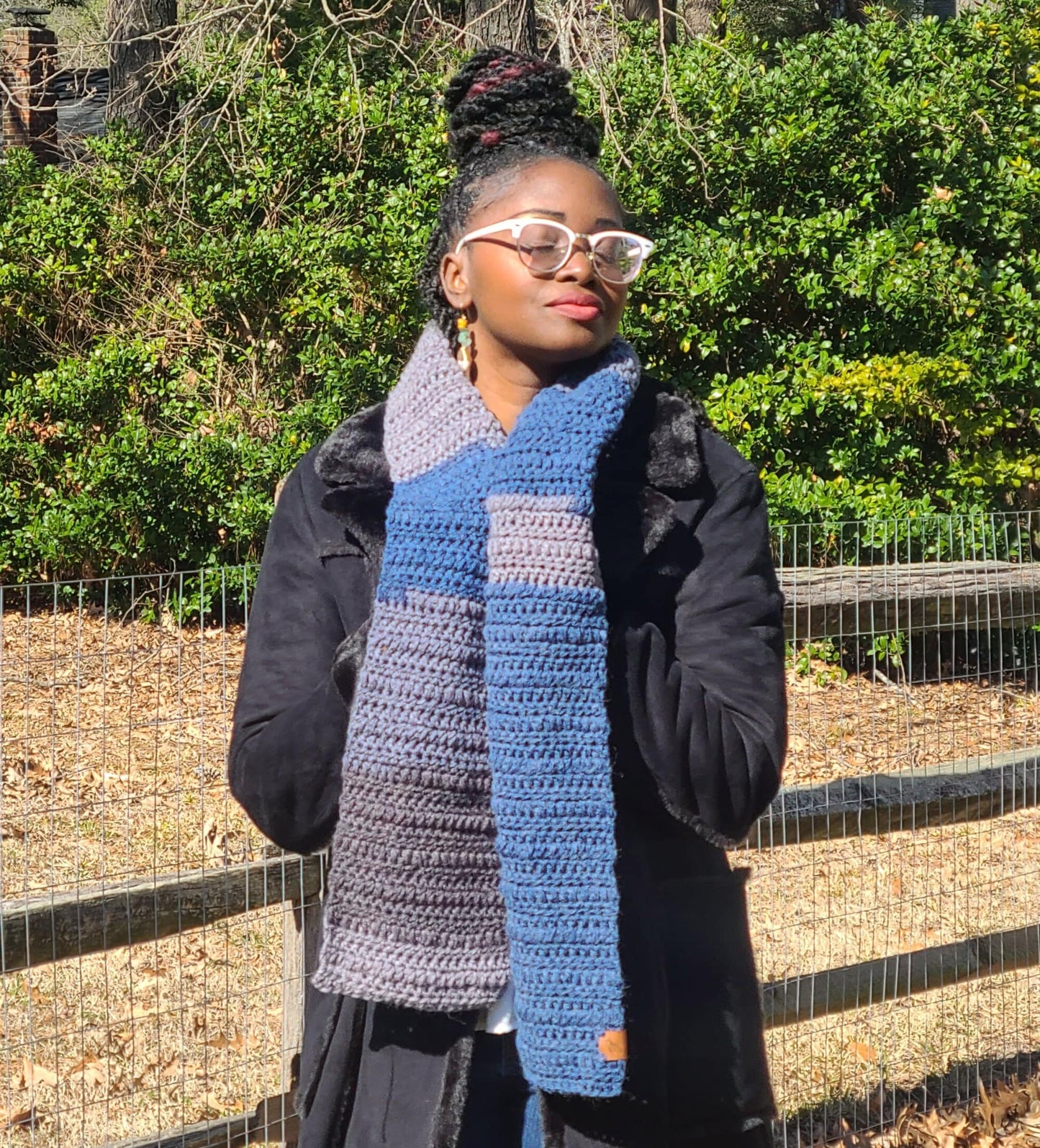 Blue Grey Scarf