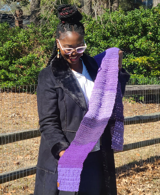 Purple Scarf Textured