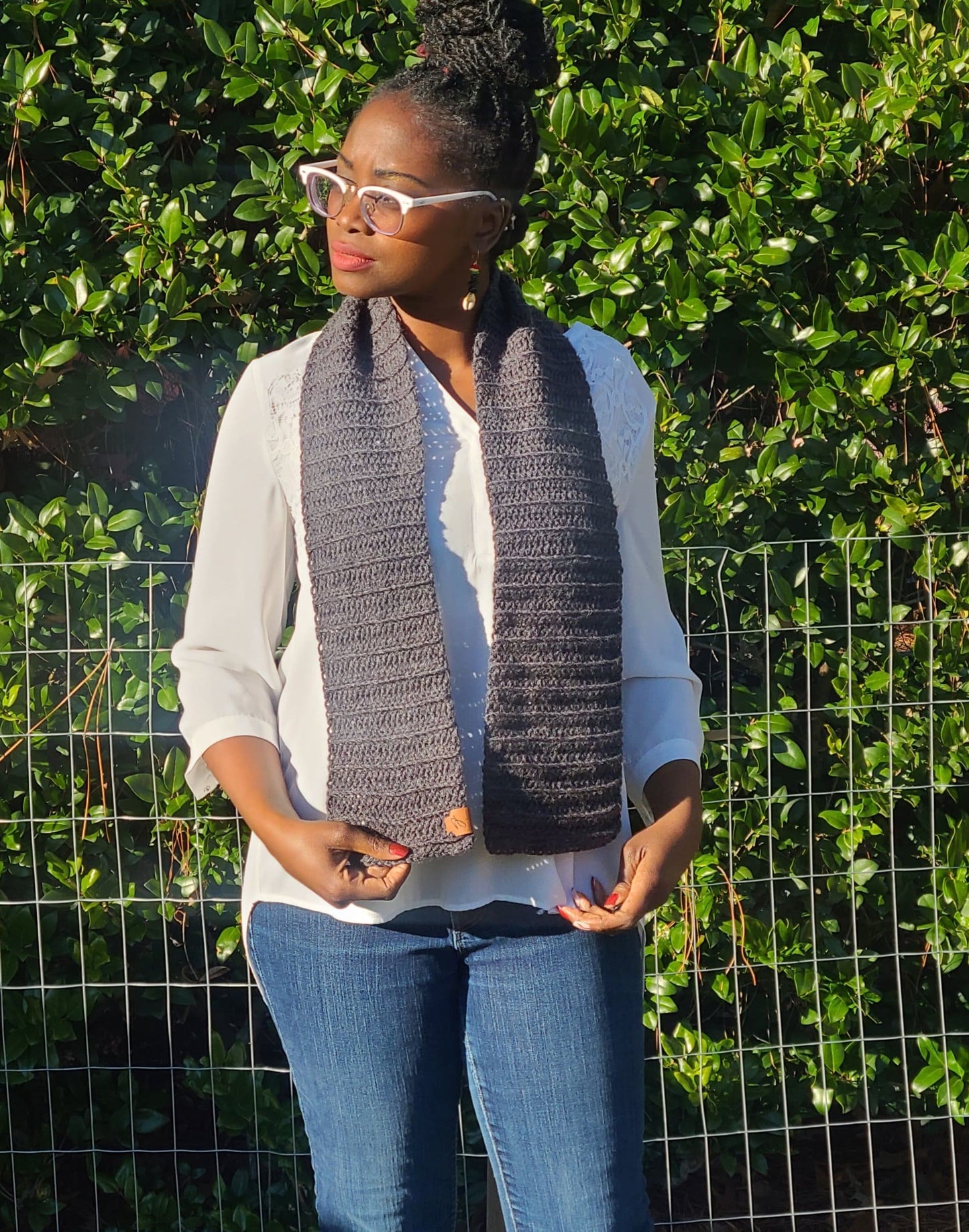 Grey Wool Scarf