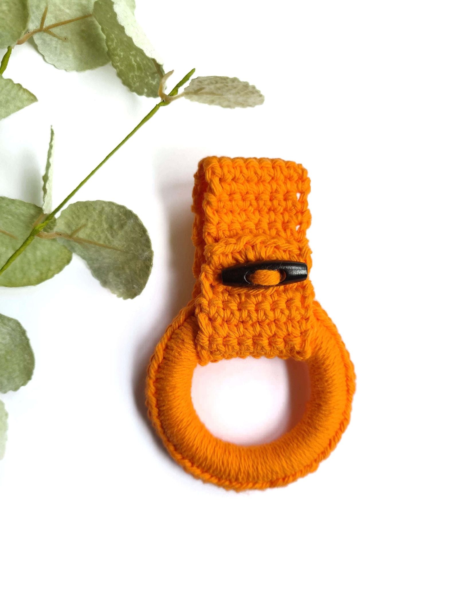 Orange kitchen towel holder