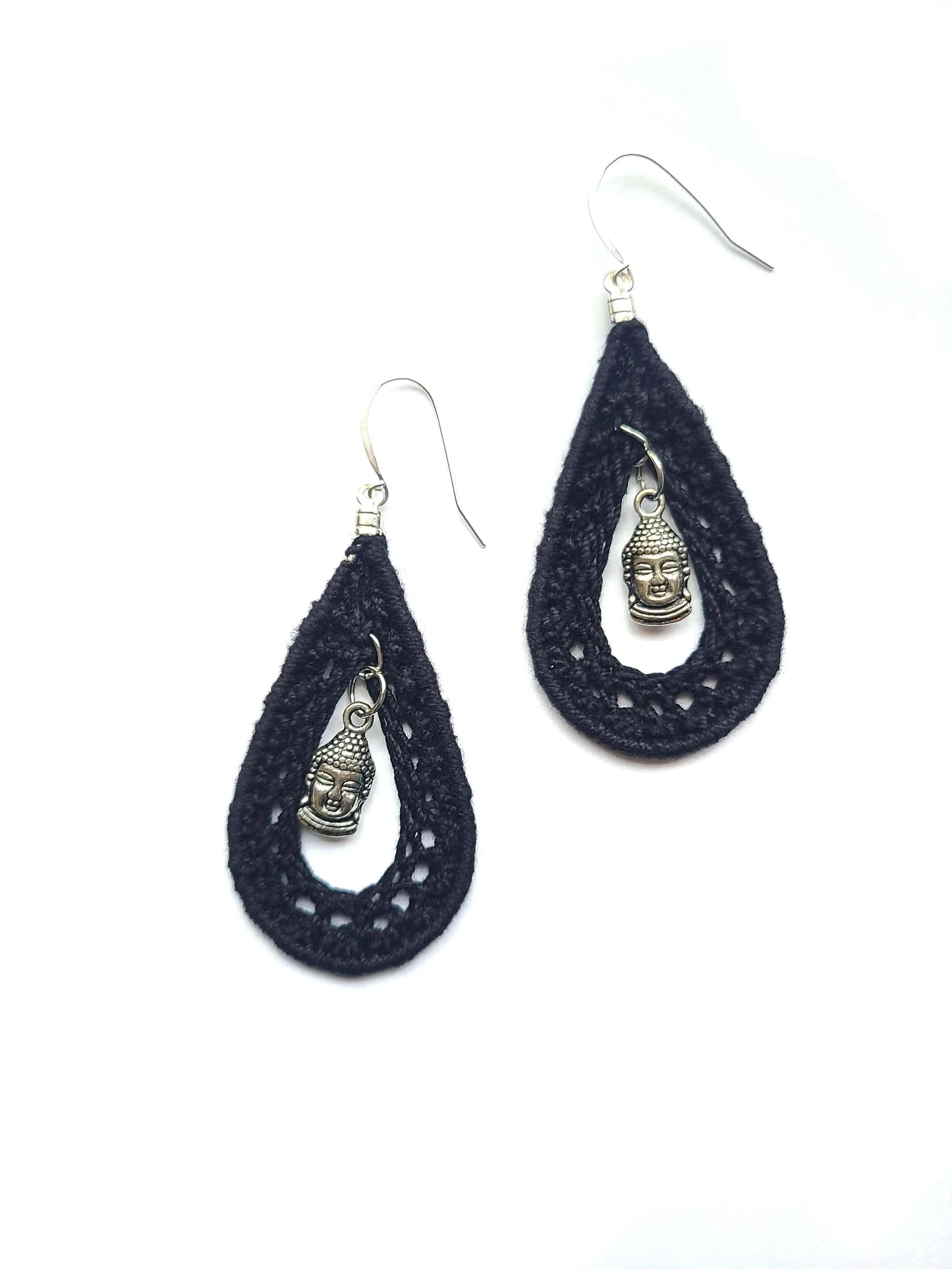 Buddha Teardrop Statement Earrings SysaicKnotz