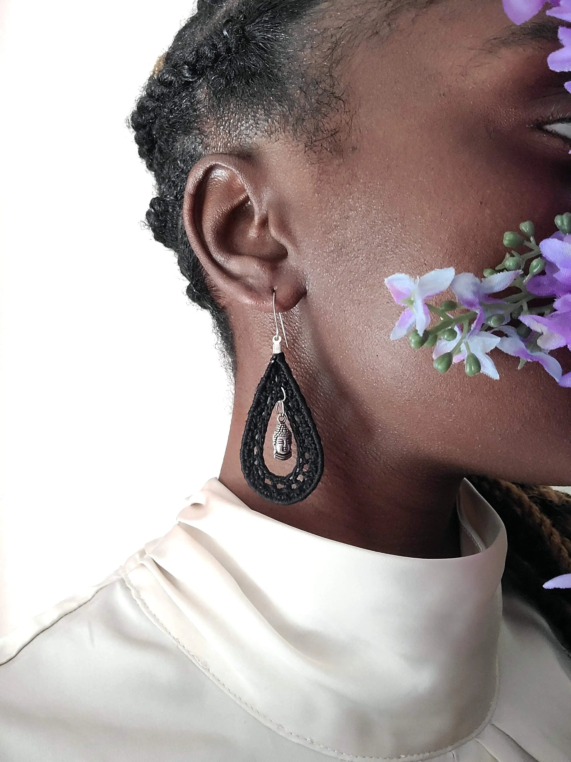 Buddha Teardrop Statement Earrings SysaicKnotz