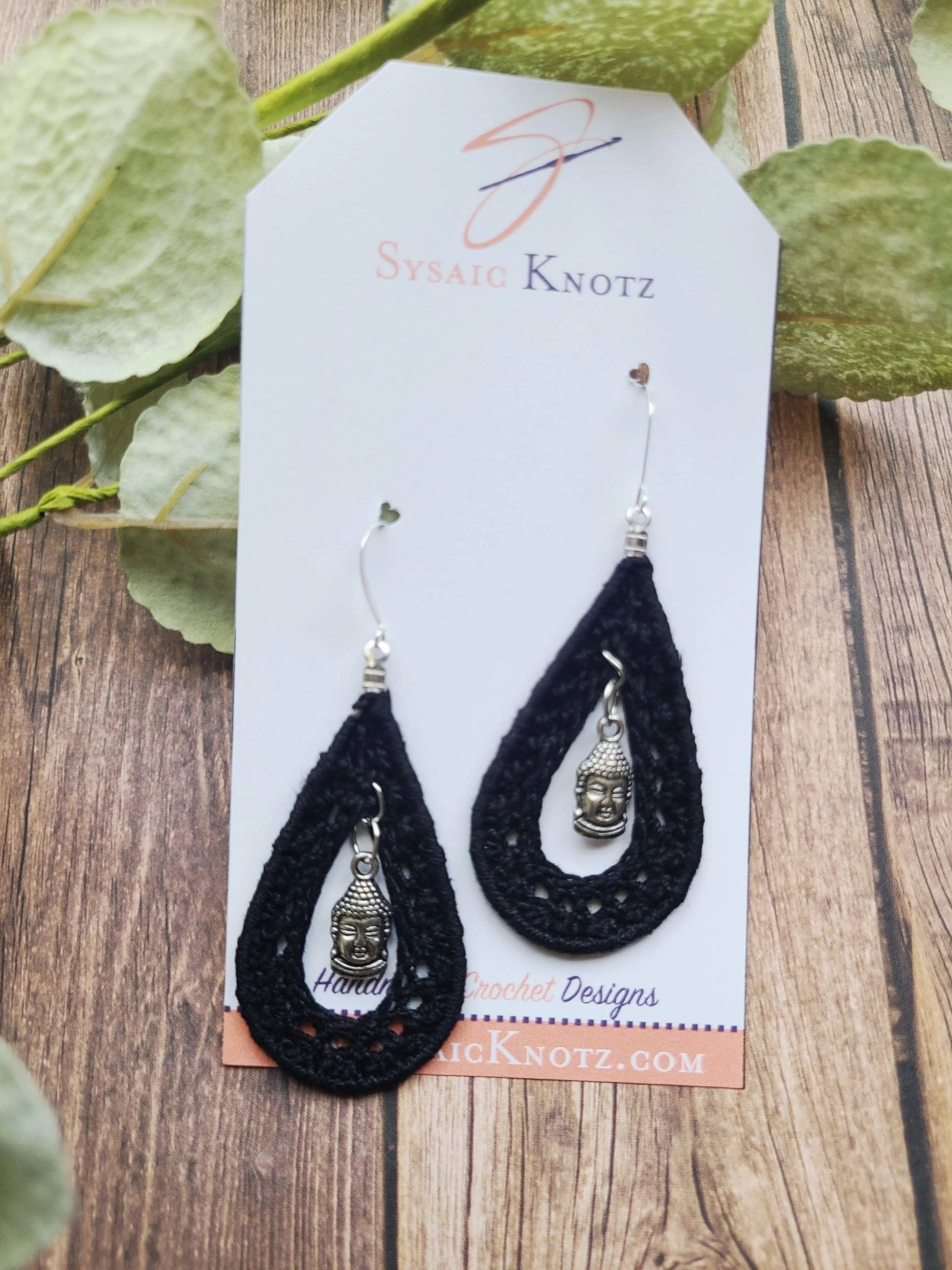 Buddha Teardrop Statement Earrings SysaicKnotz