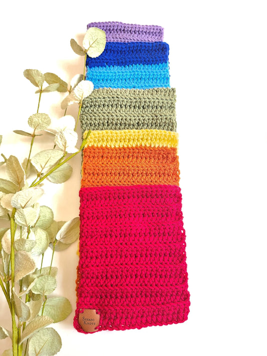 Rainbow Crochet Scarf SysaicKnotz