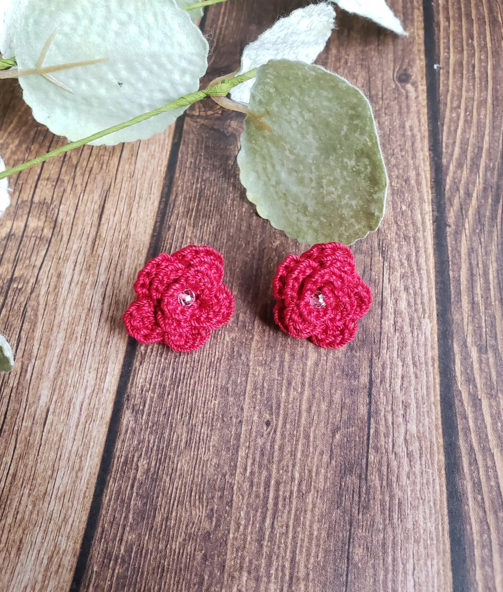 Rose Stud Earrings SysaicKnotz