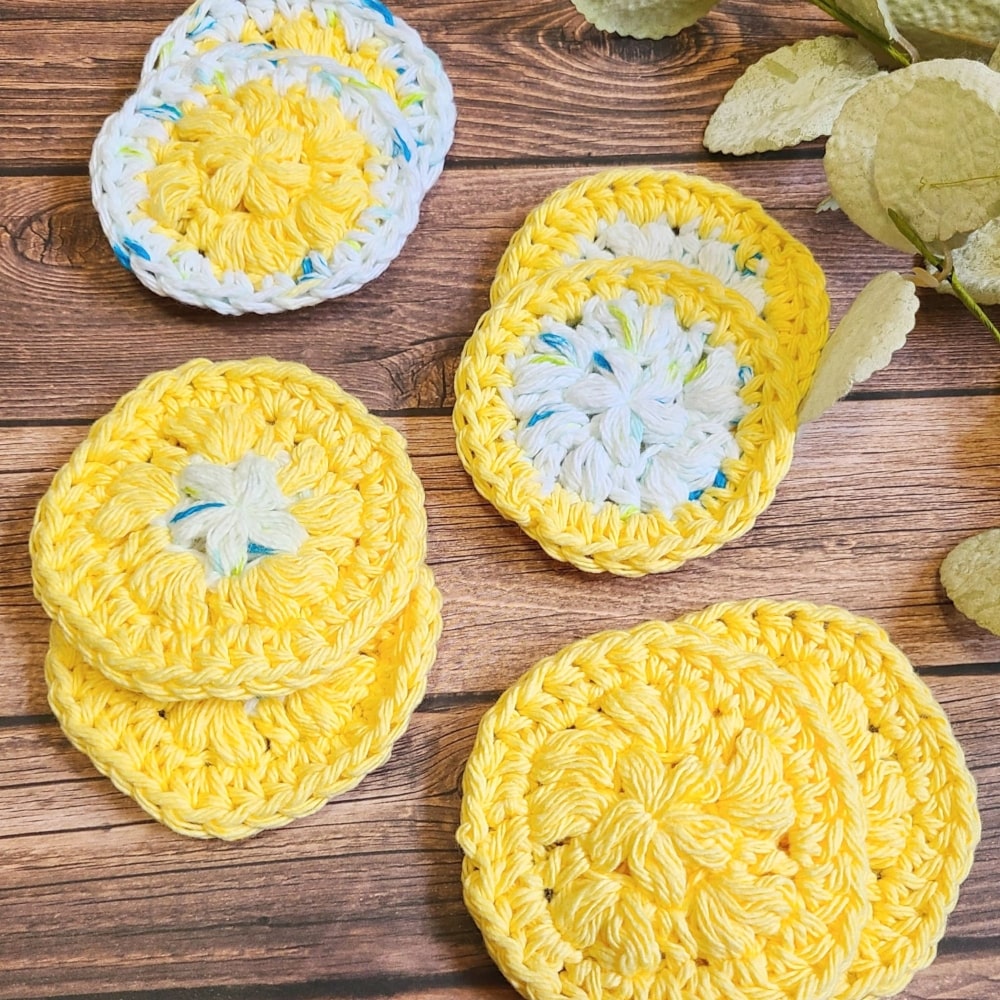 Yellow face scrubbies.