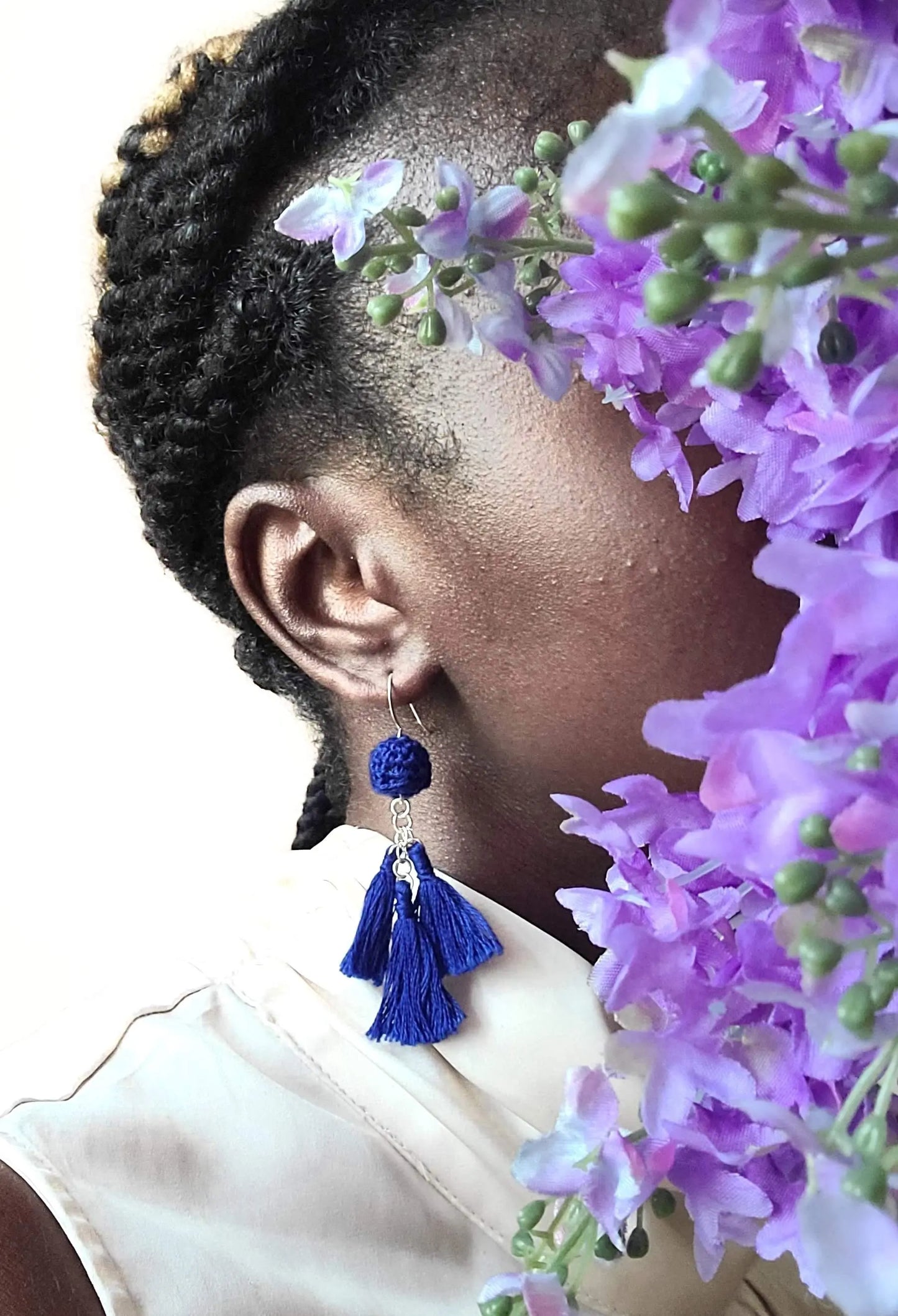 Statement Ball Tassel Earrings SysaicKnotz