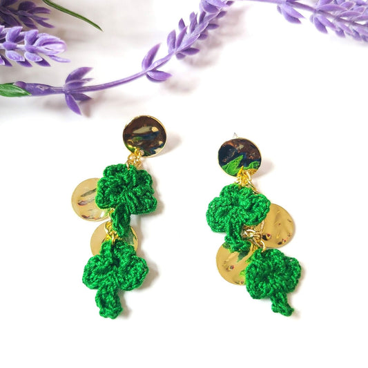 Trail of shamrock earrings.